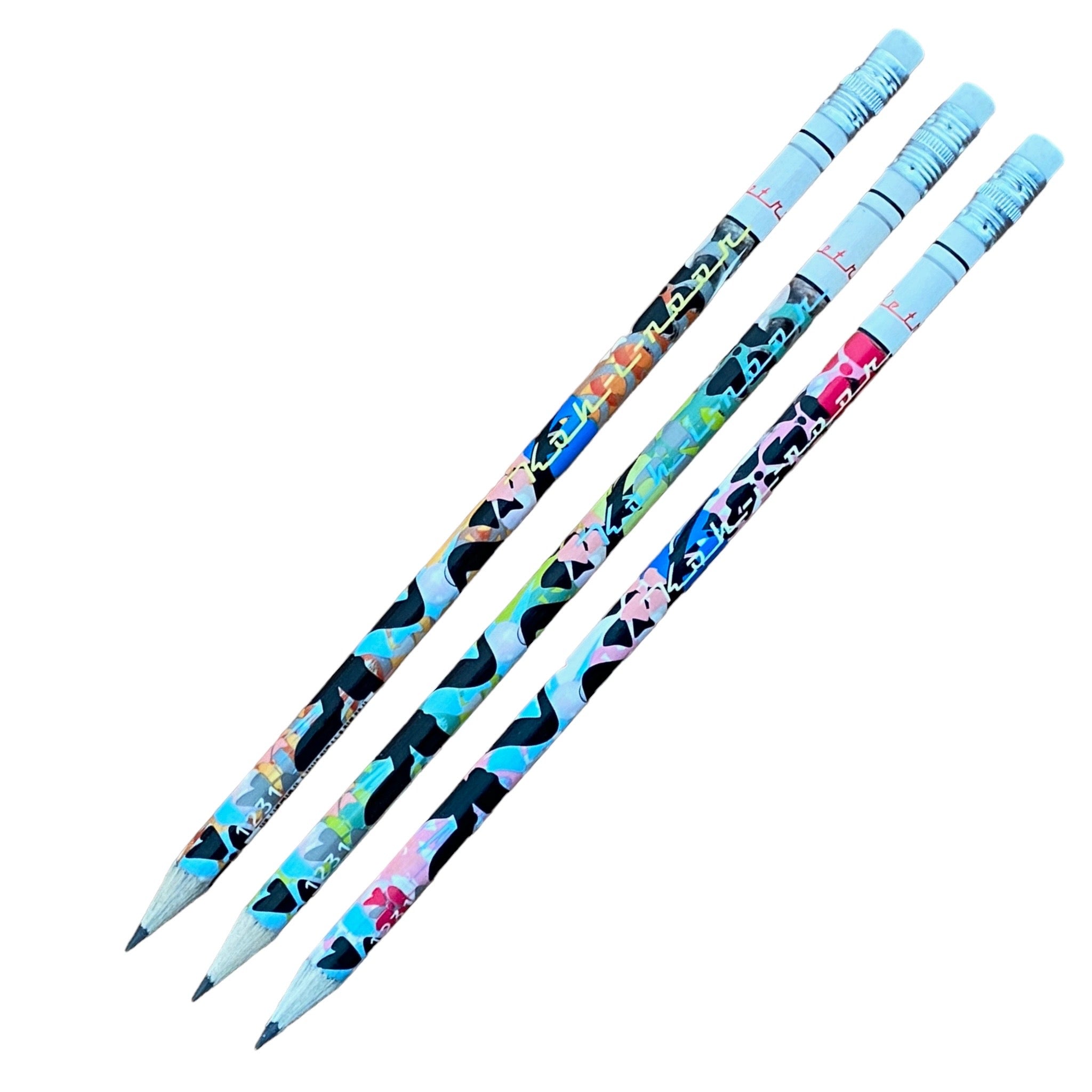 Hawai Pencil with Eraser. 1231. Retro (3 pencils) Koh-I-Noor